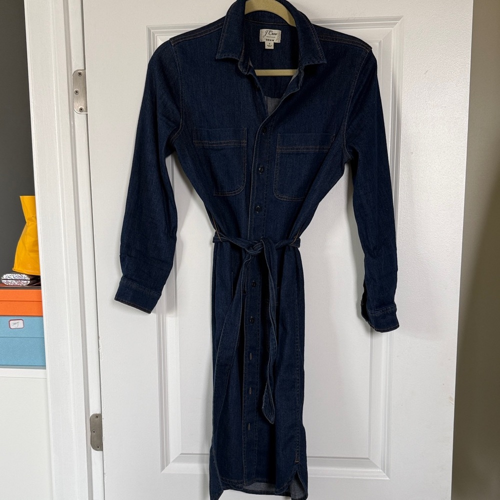 J. Crew Denim Button-Up Shirt Dress